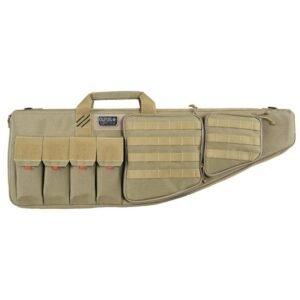 G Outdoors TACTICAL AR CASE WITH EXTERNAL HANDGUN CASE, 35", SOFT, TAN