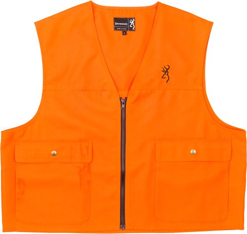 BROWNING JUNIOR SAFETY VEST - W/LOGO BLAZE ORANGE MEDIUM