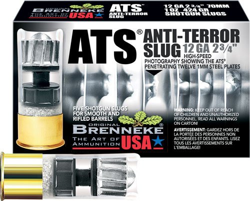 BRENNEKE USA ATS 12GA 2.75" - 1OZ SLUG 5RD 50BX/CS