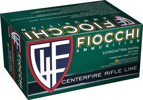 FIOCCHI 204 RUGER 40GR V-MAX - 50RD 20BX/CS