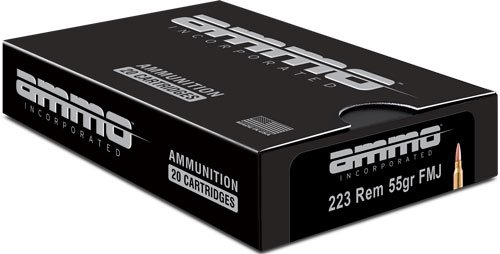 AMMO INC 223 REM 55GR FMJ - 20RD 25BX/CS