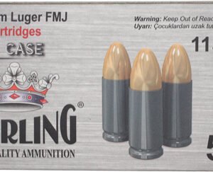 STERLING STEEL CASE 9MM 115 GR - FMJ 50 RD BOX  30 BOXES/CASE