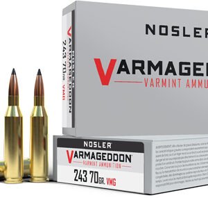 NOSLER VARMAGEDDON 243 WIN - 70GR FBT 20RD 10BX/CS