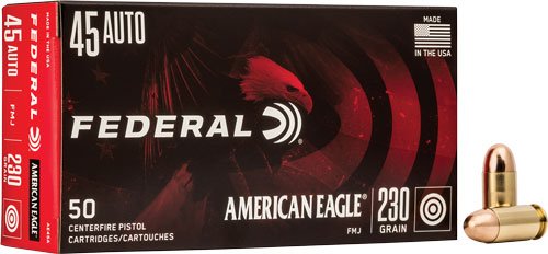 FEDERAL AE 45 ACP 230GR FMJ - 50RD 20BX/CS