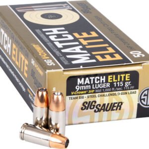SIG AMMO 9MM 115GR ELITE - V-CROWN COMPITIION 50RD 10BX/C
