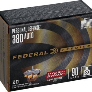 FEDERAL PREMIUM 380 ACP 90GR - HYDRA-SHOK JHP 20RD 10BX/CS