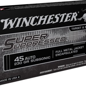 WINCHESTER SUPER SUPPRESSED - 45 ACP 230GR FMJ 50RD 10BX/CS
