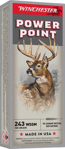 WINCHESTER SUPER-X 243 WSSM - 100GR POWER POINT 20RD 10BX/CS - Image 2