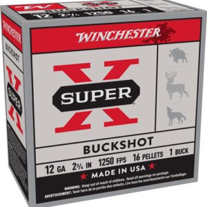 WINCHESTER SUPER-X 12GA 2.75" - #1 BUCK 16 PELLET 25RD 10BX/CS