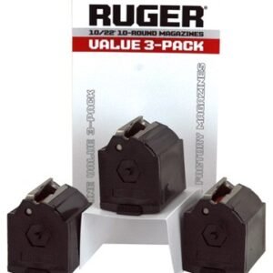 RUGER MAGAZINE 10/22 22LR - 10RD BLACK PLASTIC 3PACK