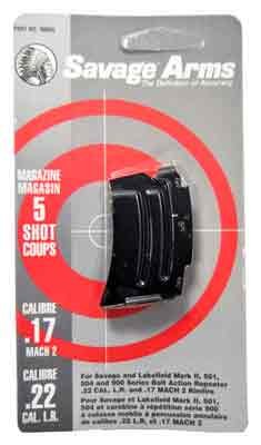 SAVAGE MAGAZINE MKII SERIES - .22LR/.17HM2 5RD BLUED
