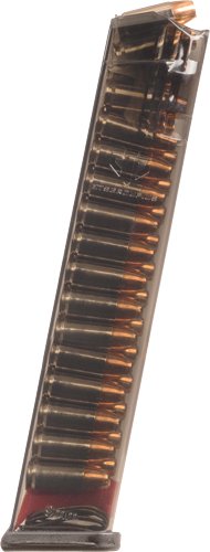 ETS MAGAZINE FOR GLOCK 9MM - 27RD CARBON SMOKE FIT 17/19/26