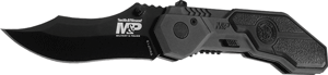 S&W KNIFE M&P SPRING ASSIST - 2.9" S/S BLACKENED ALUMINUM