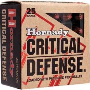 HORNADY CRITICAL DEFENSE 9MM - LUGER 115GR FTX 25RD 10BX/CS