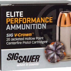 SIG AMMO 40SW 180GR ELITE - V-CROWN HP 20RD 10BX/CS