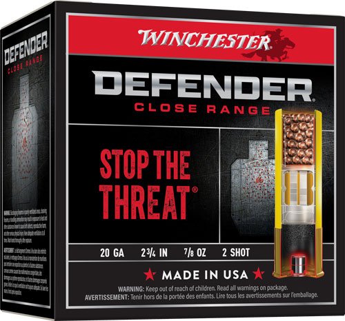 WINCHESTER DEFENDER 20GA 2.75" - 7/8OZ #2 25RD 10BX/CS