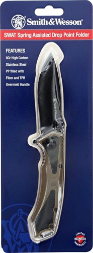 S&W KNIFE EXTREME OPS SPRING - AST 3.25" BLACK/POLY GRIP - Image 3