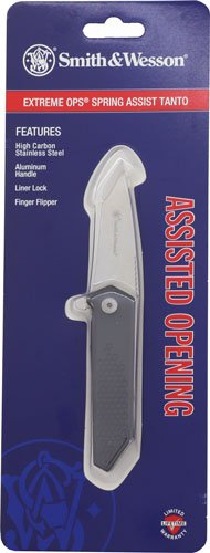 S&W KNIFE EXTREME OPS SPRING - ASSIST TANTO 2.5" BLACK/SS - Image 3