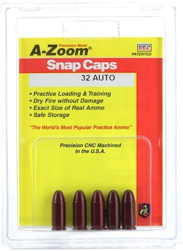 A-ZOOM METAL SNAP CAP .32ACP - 5-PACK - Image 2