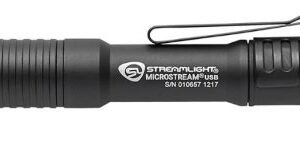 STREAMLIGHT MICROSTREAM USB - WHITE LED BLACK W/POCKET CLIP