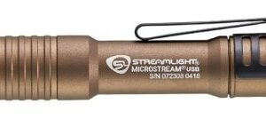 STREAMLIGHT MICROSTREAM USB - WHITE LED COYOTE W/POCKET CLIP