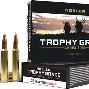 NOSLER TROPHY GRADE 30 NOSLER - 180GR ACCUBOND 20RD 10BX/CS