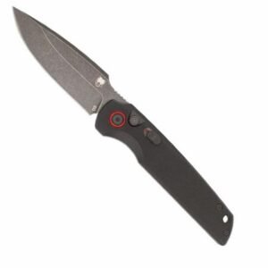 COBRATEC JACKAL PUSH BUTTON - AUTO 3.5" STONEWASH BLACK D2