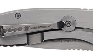S&W KNIFE EXECUTIVE PLATINUM - 3" SS/SS DROP POINT W/PKT CLIP