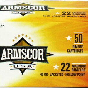 ARMSCOR 22WMR 40GR JHP 1875FPS - 50RD 40BX/CS