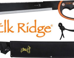 MC ELK RIDGE MACHETE 21.5" - BLADE W/SHEATH D-HANDLE BLK/SS